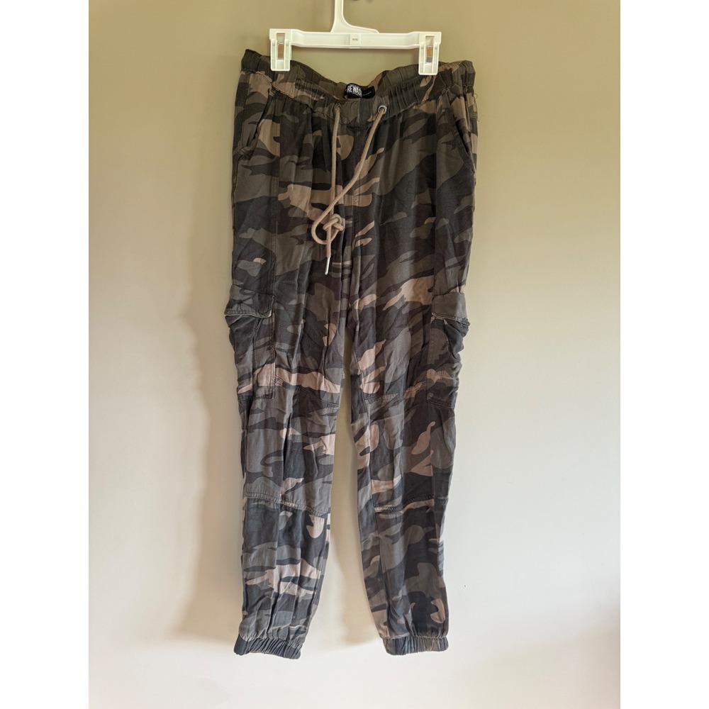 Rewash Brand Womens Camo Cargo Joggers Green Brown Camouflage Pants Size M